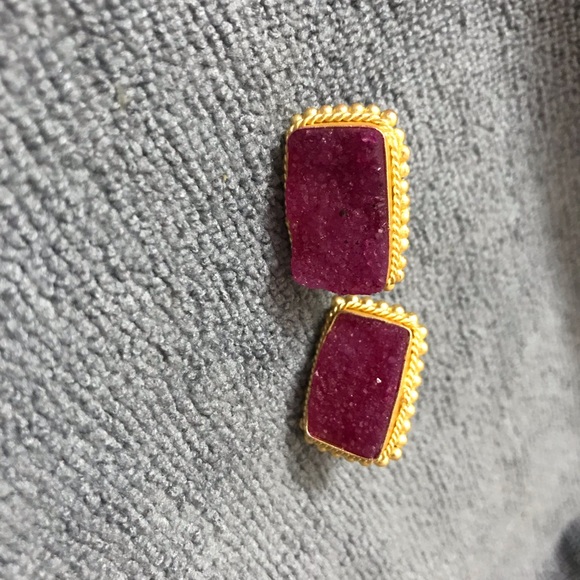 Earth Earrings / CODE: ER 118 / Druzy - Picture 5 of 8